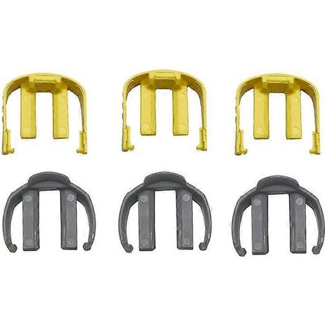 Lot de 6 connecteurs à clips jaunes de type C pour nettoyeur haute pression Karcher K2 K3 K7 (voiture, maison) - Pièces détachées pour gâchette - Usage domestique (1/4)