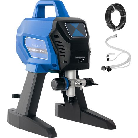 Airless Paint Sprayer, Thinning-Free Electric Paint Spray Gun for Walls, Fences & DIY Projects, 200 Bar High Pressure, 1.5L/min Flow Rate, 7.5m Hose, Indoor & Outdoor Use, Dark Blue (1/5)