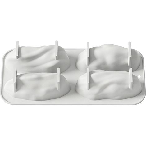 Stampi in silicone atossico a 4 cavità per pistacchi - Bianco