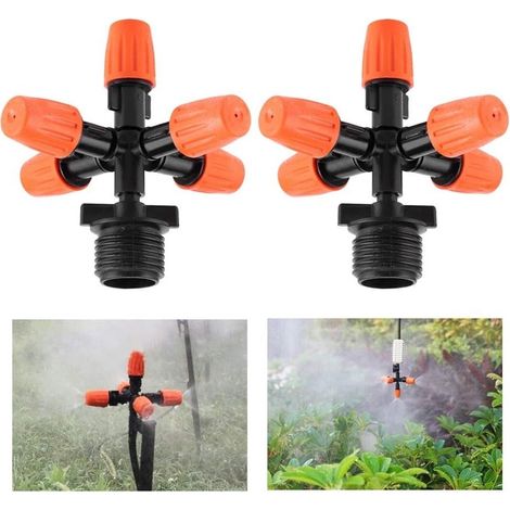 Aspersor de nebulización de jardín con rosca externa G1/2 para invernaderos y jardinería: ideal para nebulizar y pulverizar. (1/5)