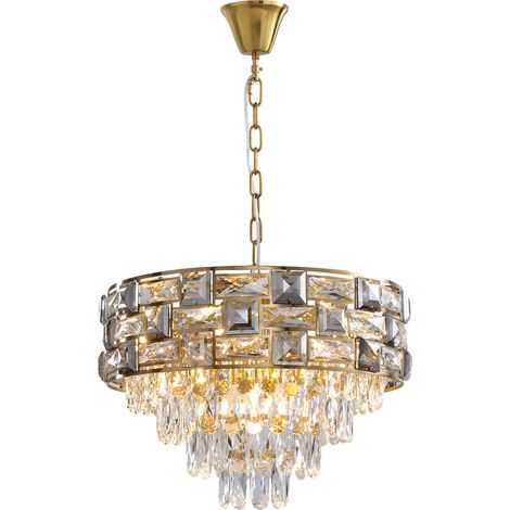 Lampadario cristallo oro opaco CARISMA 9xE14 Milagro (1/5)