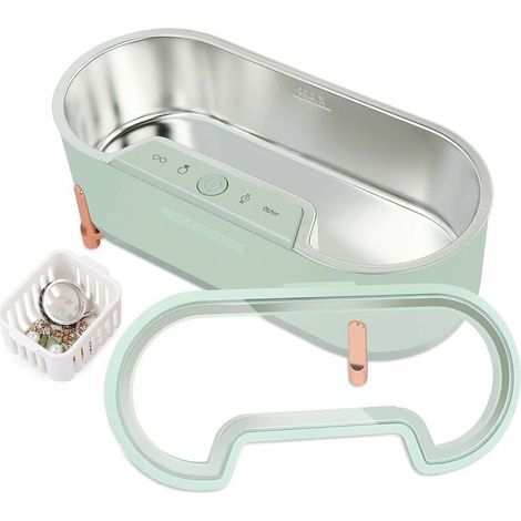 Pulitore ad ultrasuoni, dispositivo di pulizia professionale per occhiali con vasca ad ultrasuoni, timer per la pulizia di gioielli, orologi, occhiali (40 KHz, 500 ml) (1/5)