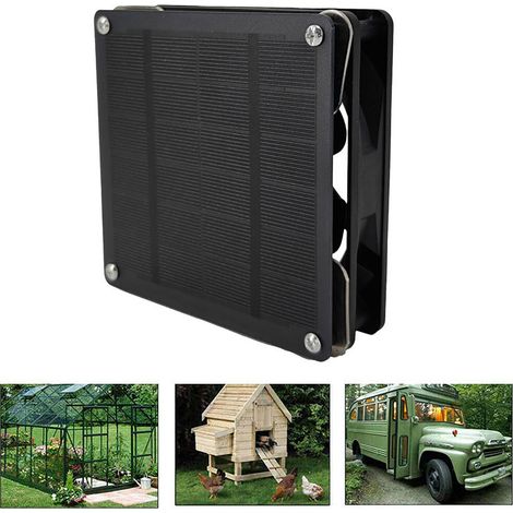 3W6V Monokristalliner integrierter Solar-Abluftventilator, einfach zu installierender monokristalliner Silizium-Neuenergieventilator, 12 x 12 x 4,4 cm