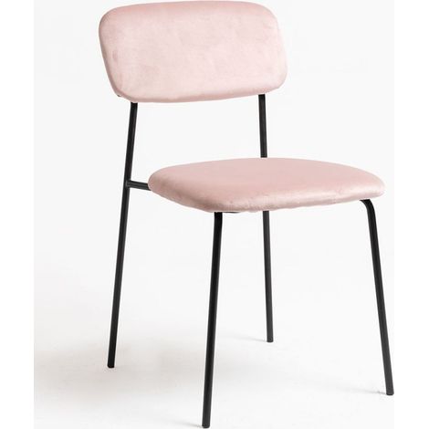 Sillas Comedor - Silla Vius Black Terciopelo - Rosa (1/5)