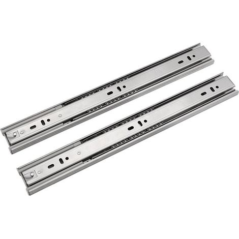 Coulisse pour tiroir, Acier inoxydable trois sections 12 pouces/30 cm (1/4)