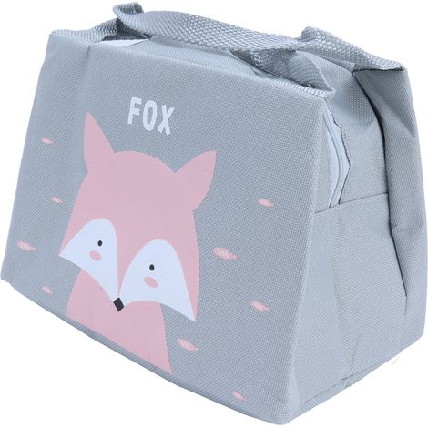 Carton déjeuner portable pour pique-nique, boîte repas cartoon, sac de transport pour maison, bureau, extérieur - Renard (1/5)