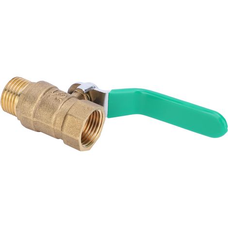 1/2 Zoll dickes Messing-Wasserzufuhrventil mit Innen- und Außengewinde, Wasserleitungsventil (1/5)