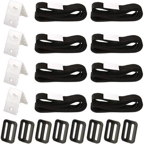 Kit de 8 sangles de piscine pour bâches solaires – Matériau durable résistant aux intempéries – Fixation pour enrouleur de couverture solaire (1/5)