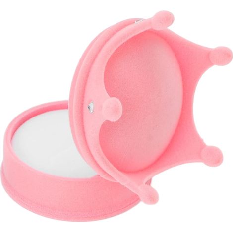 Small Travel Jewelry Box with Lightweight Flocked Design for Rings, Earrings, Wedding Gift (1/5)