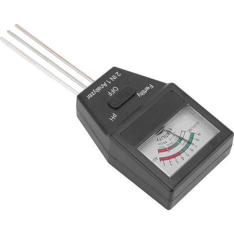 Testeur de pH et de fertilité du sol 2 en 1 avec 3 sondes pour la maison, le jardin, la pelouse, la ferme et une utilisation intérieure et extérieure. (1/5)