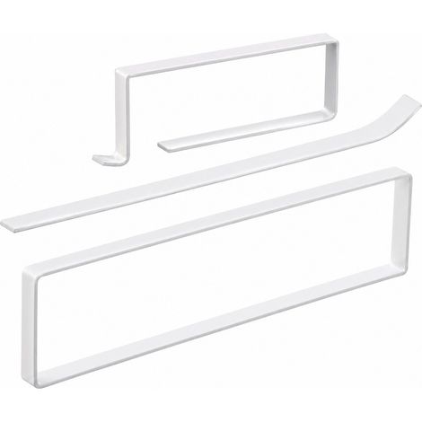 Porte-essuie-tout noir mat, à glisser sous une étagère, en métal, style loft, organisateur de cuisine blanc (1/2)