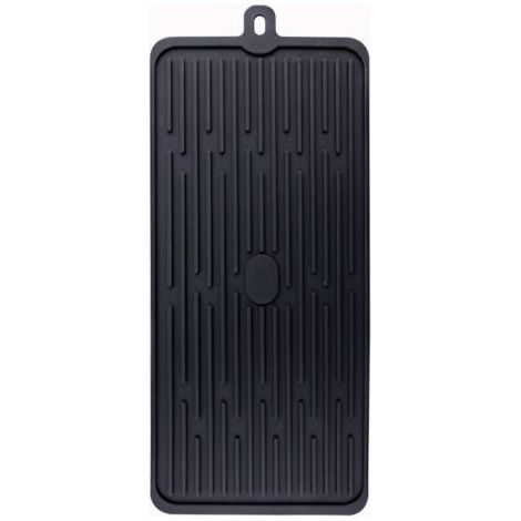 Tapis Egouttoir Vaisselle Silicone, 47 x 20 cm Tapis de Séchage Vaisselle en Silicone, Antidérapant Tapis Evier Cuisine Egouttoir, Résistant à la Chaleur Tapis D'égouttage pour Vaisselle, Noir (1/4)