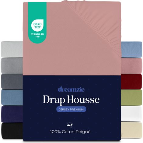 Drap Housse - 70x160cm - 100% Coton Peigné - Jersey (1/5)