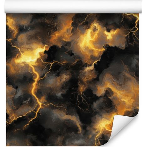 Papier peint aquarelle galaxie marron et ocre pour salon et chambre 50x1000 cm (1/5)