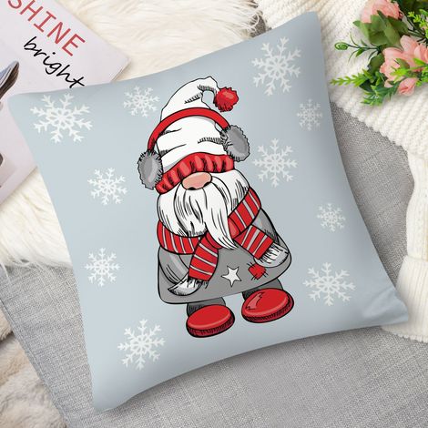Housse de Coussin with pingouin et flocons, gnome (1/5)