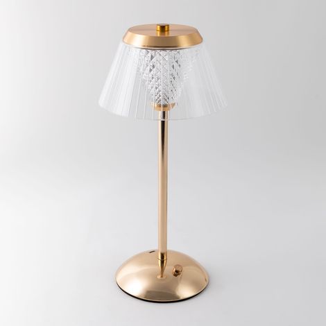 Lampada da tavolo LED wireless in ferro e acrilico Tinyent SKLUM         Oro Rosa   