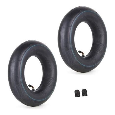 Lot de 2 chambres à air 4.00/3.50-6 350/400-6 3.50-6 4.00-6 4.10-6 avec valve coudée TR87 pour diables, tondeuses à gazon, remorques de jardin et brouettes. (1/5)