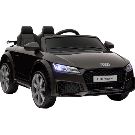 Kids Licensed Audi TT RS Ride-On Car 12V Battery w/ Remote Suspension Headlights and MP3 Player 3km/h Black