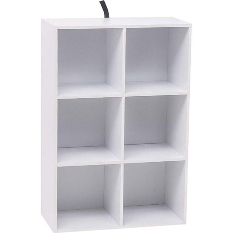 WOLTU Bücherregal Bücherschrank aus MDF Weiß 60x30x89cm