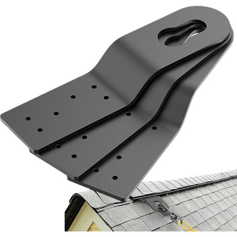 Clip d'accrochage pour toiture 3 Crochets Métalliques  Point d'Ancrage pour Harnais à Toit pour Escalade Extérieure sur le Bâtiment en Charpente Bois (1/5)