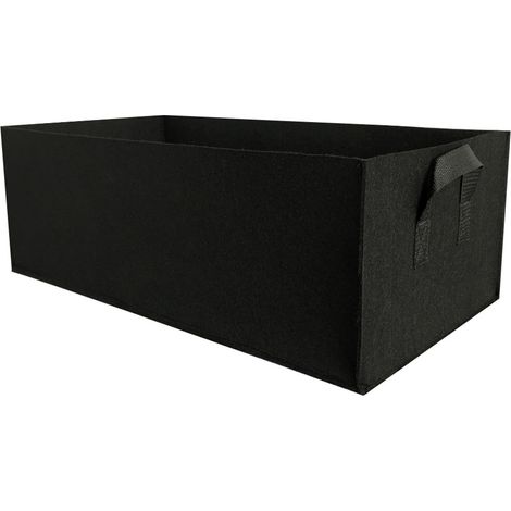Sacs de culture rectangulaires multicouches [Felt] Sac de plantation imperméable, respirable pour fleurs et légumes - Pack 1 avec sangles de transport [40x30x20cm, 50x30x20cm, 60x30x20cm] (1/5)