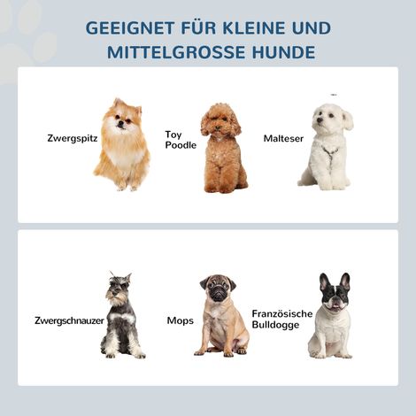 Gamelle chien anti-glisse blanche, 44x24x15 cm, 0,9 L par bol, set de 2 récipients inox antidérapants pour chien (1/3)