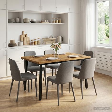 vidaXL 90 x 55 x 75 cm Solid Acacia Wood White and Black Rectangular (1/5)