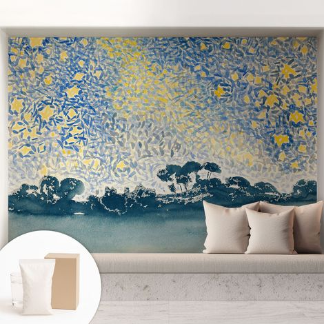Papier peint intissé décoratif pour salon chambre et cuisine Facile à poser avec colle Abstraction stellaire 208x146 cm (1/5)