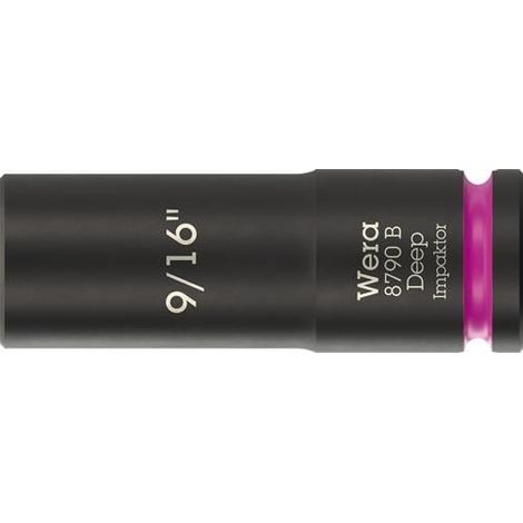 Vaso de impacto 8790 B Impaktor Deep 3/8 pulgadas 9/16 pulgadas L.63mm WERA (1/5)