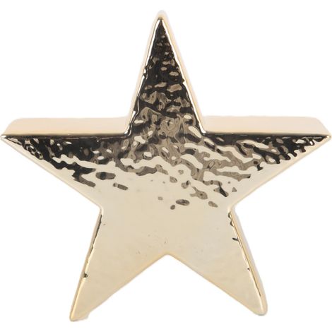 TrendLine Deko Stern Keramik 19 x 5,5 x 18 cm gold