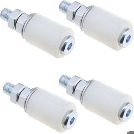 4 rouleaux nylon – Résistant à l'usure, silencieux – Pour portes coulissantes, garage – 30x40mm (1/4)