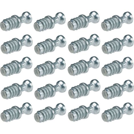 Cyclingcolors – Lot de 20 goujons d'assemblage 7mm – Fixation boîtier cylindrique pour meubles en bois – Vissage direct pour panneaux légers