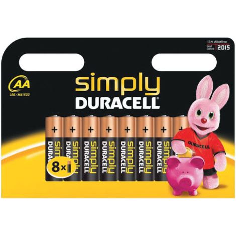 cf 8 piA ces Duracell Simplement alcalin 1.5V MN1500 LR6