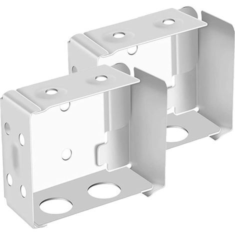 supports de fixation pour stores, support de rail principal blanc pour stores vénitiens/en bois (6,35 x 4,45 x 2,54 centimètres) (1/5)