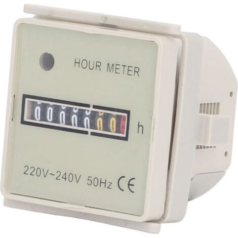 BERM Compteur horaire Minuterie industrielle Compteur de temps électrique haute précision 099999H59M AC 220240V