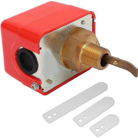 Détecteur de débit d'eau à palette en laiton, contact inverseur SPDT 15A, interrupteur de flux pour climatisation centrale 220VAC (1/4)