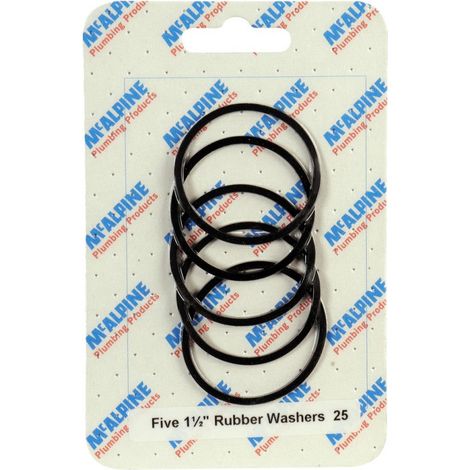 McAlpine CARD-25 Five 1½" Rubber Washers - RW2 x 5 (1/2)