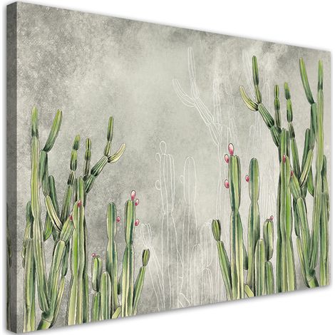 Tableau déco Grand cactus du désert 90x60 (1/5)