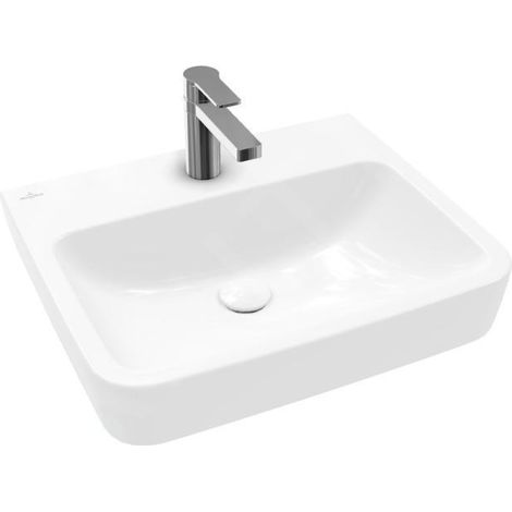 Villeroy & Boch O.novo - Lavabo 550x460 mm, sans trop-plein, trou pour robinet, AntiBac, CeramicPlus, blanc alpin 4A4156T2 (1/4)