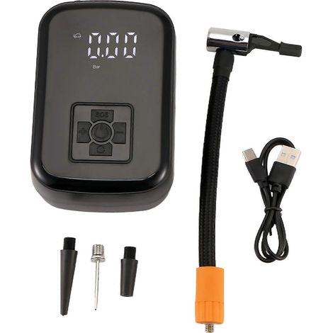 Pompe à air portable pour voiture, chargement USB, sans fil, affichage numérique intelligent, gonfleur de pneus électrique (1/5)