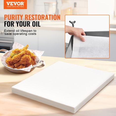 Papier Filtre à Huile de Friture 49x41 cm, 100 Feuilles Filtrantes pour Friteuse, Papier Filtrant de Remplacement pour Friteuse 18… (1/5)