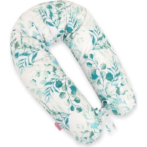 Funda de almohada de algodón para almohada de embarazo prolongado - Menta de eucalipto (1/4)