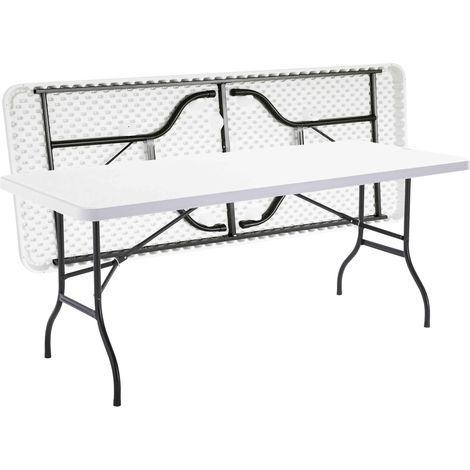 Rekkem – Table extensible pliante 8 places – Polyéthylène haute densité – Dimensions 180 x 74 x 74 cm – Charge max 200 kg (1/8)