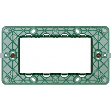 VIMAR 14614 PLANA-Unterstützung mit Schrauben 4 grüne Module