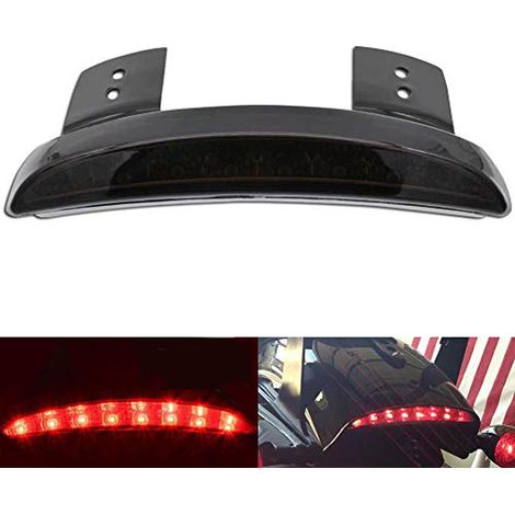 1 PCS Feu de Freinage de Moto Arrière Garde-Boue Bord Rouge LED Moto Feu Arrière de Course pour 883N 1200N XL1200V XL1200X - Coque de Fumée (1/5)