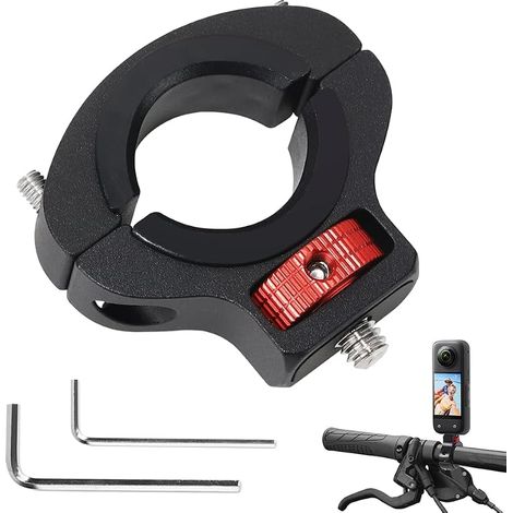 Action-Kamera-Fahrradhalterung, Lenkerhalterungen für Motorrad und Fahrrad, 360° drehbare Aluminium-Montagehalterung, 1/4"-Action-Kamera-Lenkerhalterung für GoPro und andere Action-Kameras (1/5)