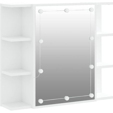 Mobile a Specchio con LED Bianco 70x16,5x60 cm (1/5)