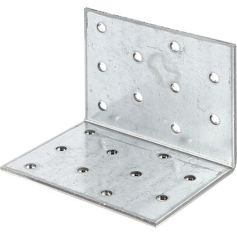 Équerre d’assemblage – en acier galvanisé Sendzimir 60 x 60 x 80 mm –Marque Alberts (1/2)