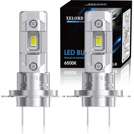 H7 LED Bulbs 55W 14000LM Cool White 6500K, Pack of 2 (1/5)