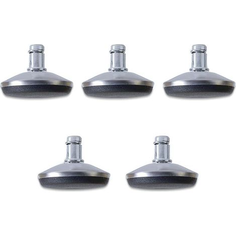 Ruedas giratorias de repuesto para sillas de oficina con base fija, vástago de 11 mm (7/16") de diámetro, compatibles con la mayoría de las sillas de oficina. (1/5)